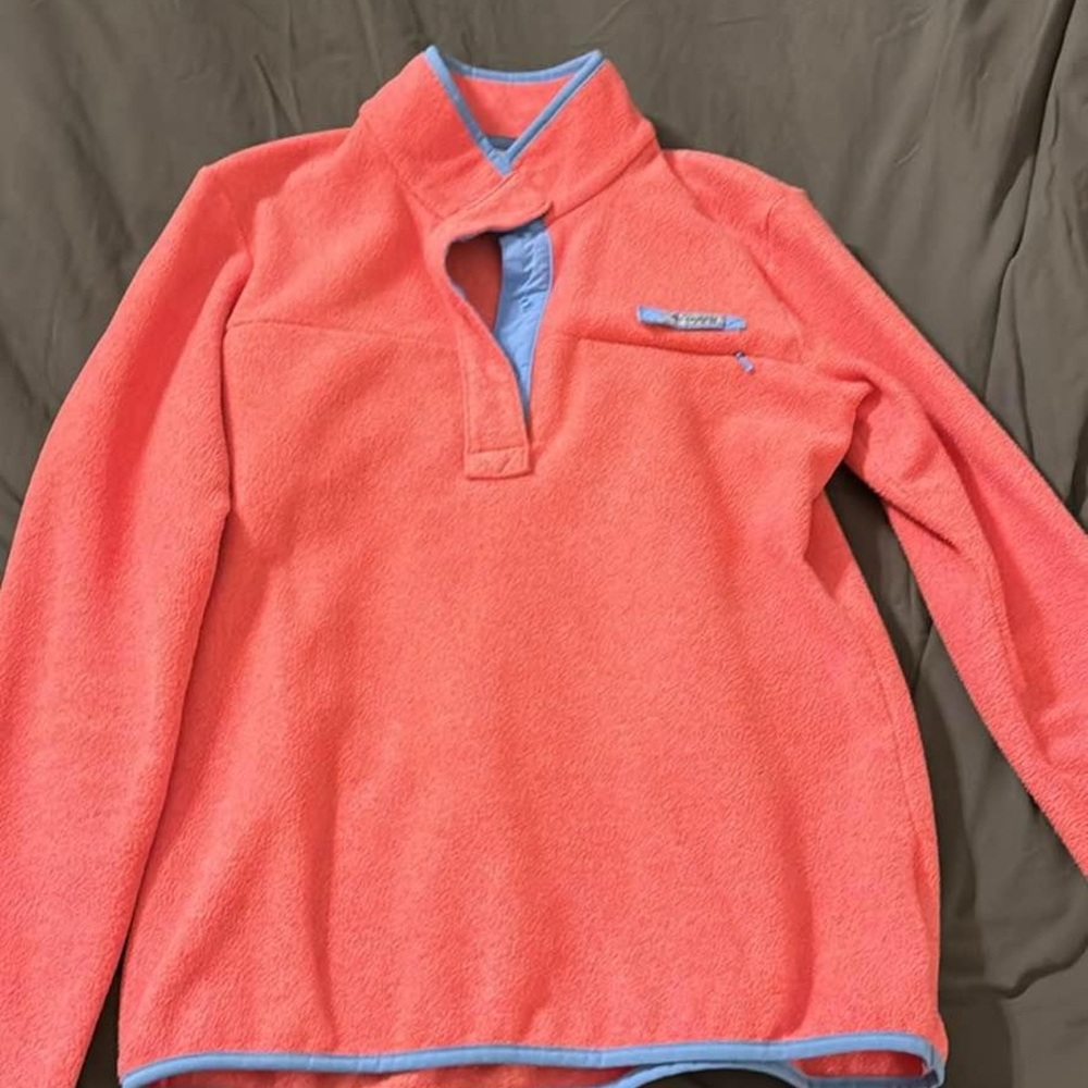 Columbia Coral and Light Blue Women's Sweater